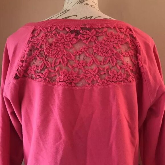 KIWI KATE Active Women's Pink Lace Long Sleeve Top Shirt - Size Large - Picture 4 of 8